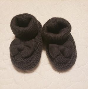 Knitted Black Slippers